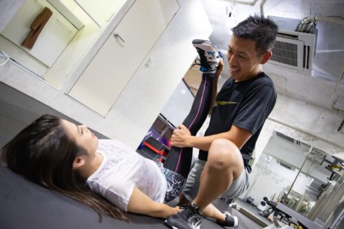 ストレッチ、トレーニングでリフレッシュ